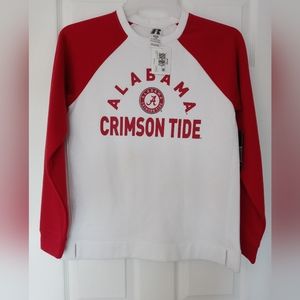 Russell Women's Athletic Alabama Long Sleeves Sweatshirt Red/White S(4-6) NWT